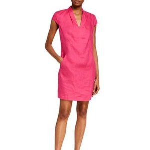 NWT Neiman Marcus Cap Sleeve Linen Shift Dress